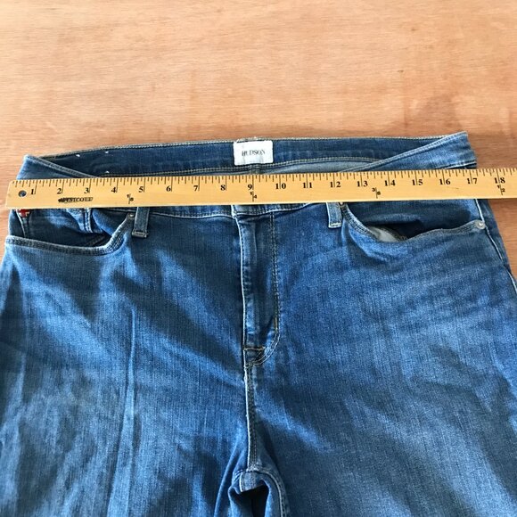 Hudson Mid Rise Ankle Natalie Super Skinny Jeans Women 32 Blue Preppy Stretch - Picture 9 of 12